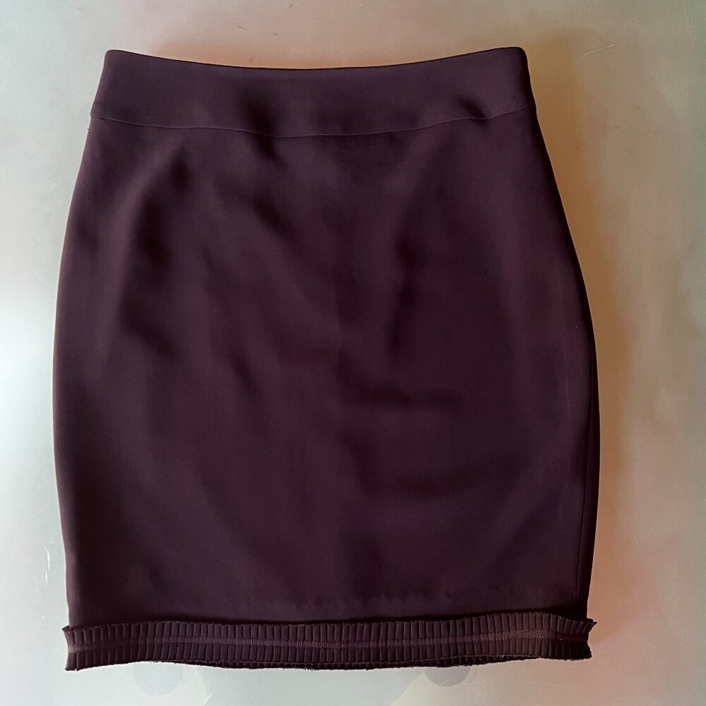 Vintage Albert Nipon aubergine crepe skirt sz 6
